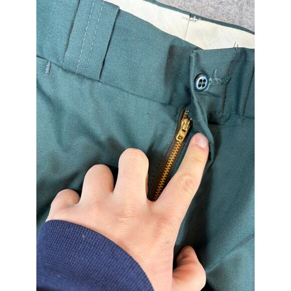 VINTAGE OshKosh B’gosh Best-Prest Pants Mens 36 Green Straight Leg Work Trousers - Picture 7 of 9